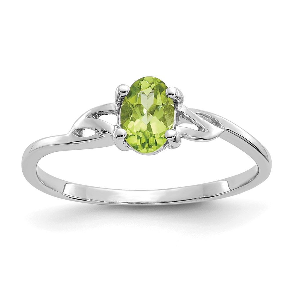 14k White Gold Peridot August Birthstone Ladies Ring Size 7 484$
